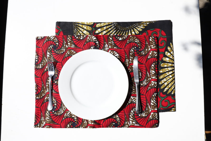 Festive African Print Placemats (multiple fabric options)
