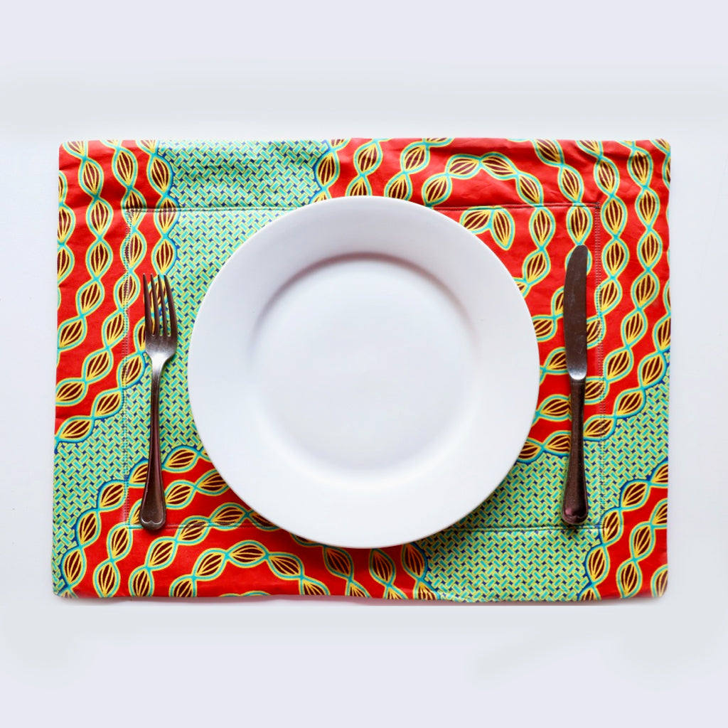 Festive African Print Placemats (multiple fabric options)