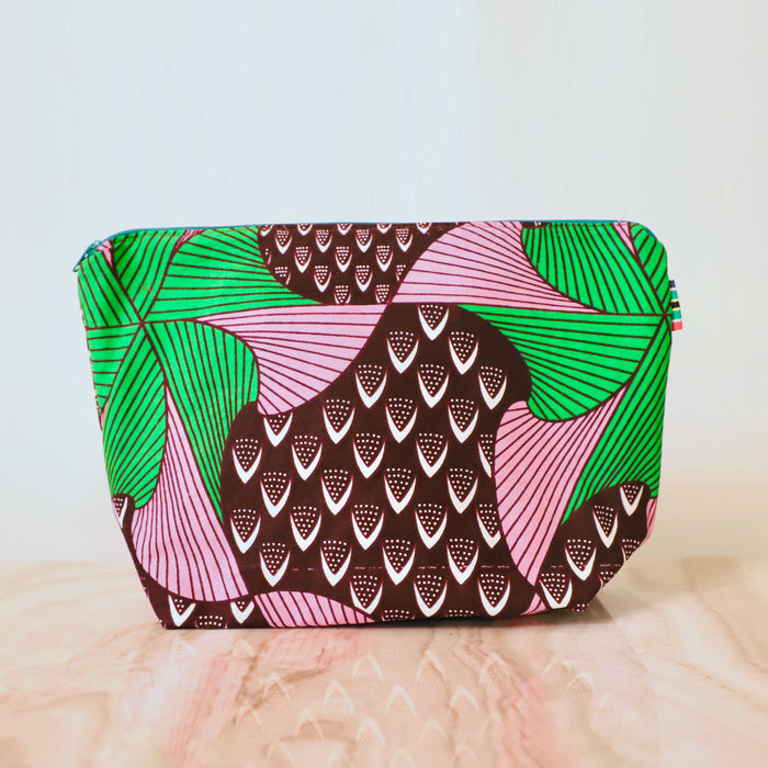 African Wax Print Cosmetic Bag (several patterns available)